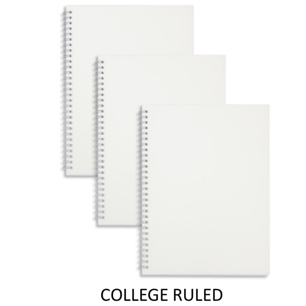 B5 TRANSPARENT HARDCOVER 3 NOTEBOOKS(RULED)